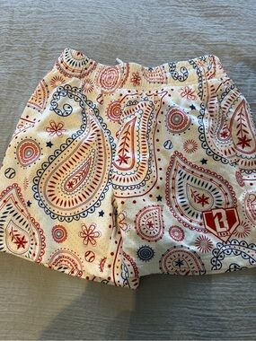 LRG Red & Blue Paisley Athletic Shorts